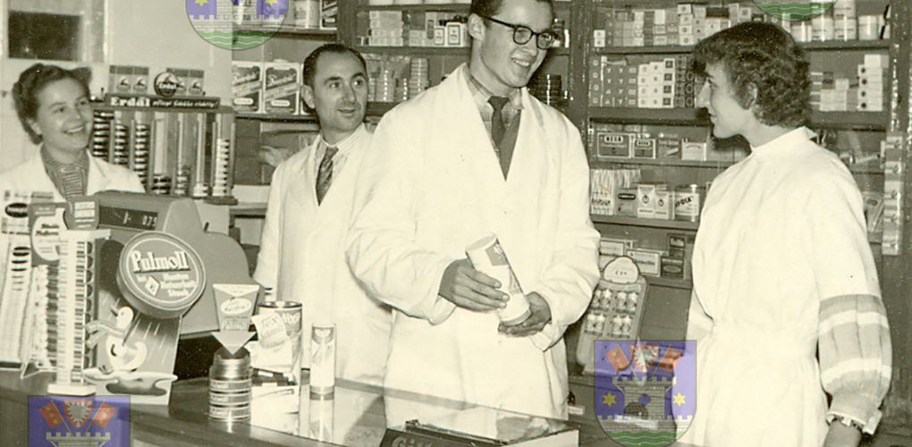 Das „Aesculap-Team”: Elsa Berg, Egon Lerg, Hermann Hintze und Ruth Behrens (v.l., ca. 1958)